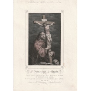 WILNO. FRANCISZEK Z ASYŻU (ŚW.). Portret według obrazu Franciszka Lekszyckiego, z kościoła św. …