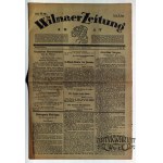 WILNO. Wilnaer Zeitung, nr 56, 26 lutego 1917, druk i wyd. Wilnaer Zeitung. M. in. informacja o w …