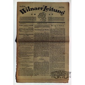 WILNO. Wilnaer Zeitung, nr 62, 4 marca 1917, druk i wyd. Wilnaer Zeitung. Dwustronicowy dodatek …