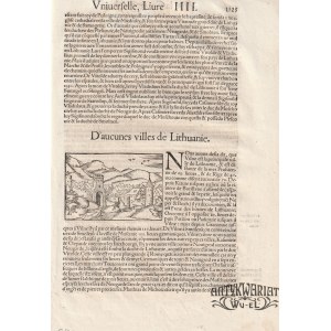 LITWA. Starodruk: karta (z str. 1125-1126) pochodząca czwartego tomu dzieła niemieckiego i szwajc …