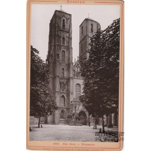 WROCŁAW. Katedra św. Jana Chrzciciela; fot. z teczki: Breslau, Drezno 1893; fot. cz.-b. na firmow …