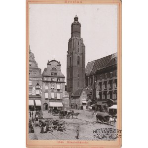 WROCŁAW. Kościół św. Elżbiety (kościół Garnizonowy); fot. z teczki: Breslau, Drezno 1892; fot. cz …