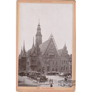 WROCŁAW. Ratusz od strony południowo-wschodniej; fot. z teczki: Breslau, Drezno 1896; fot. cz.-b. …