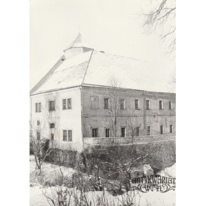 KOŻUCHÓW (pow. nowosolski). Zamek; fot. S. Kowalski, luty 1961; na verso odręczny opis; fot. cz.- …