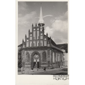 SZCZECIN. Kościół św. Piotra i Pawła; fot. Włodzimierz Wojtkiewicz, VIII 1952; na verso pieczęć a …