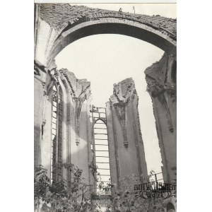 BRANIEWO. Bazylika św. Katarzyny Aleksandryjskiej – ruiny, widok na prezbiterium; fot. L. Święcic …