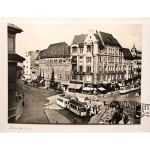 KRÓLEWIEC (ros. Калининград). Plac – Roßgärter Markt; ok. 1925; fot. cz.-b., naklejona na arkusz …