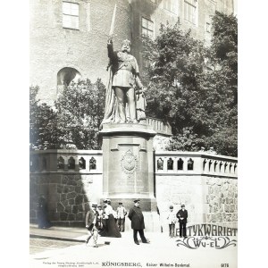 KRÓLEWIEC (ros. Калининград). Pomnik cesarza Wilhelma przed zamkiem; pochodzi z teki: Königsberg, …