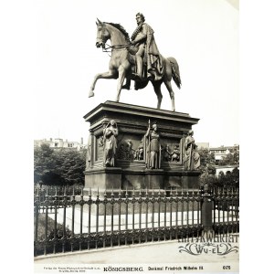 KRÓLEWIEC (ros. Калининград). Pomnik Fryderyka Wilhelma III przed Uniwersytetem Albertyna; pochod …