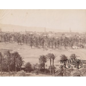 ASJUT. Panorama miasta; fot. J.P. Sebah, lata 90. XIX w.; fot. sepia, st. bdb., lekkie zagięcia; …