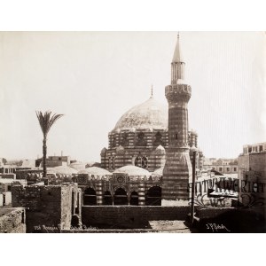 KAIR. Meczet Sinana Paszy w dzielnicy Bulak; fot. J.P. Sebah, lata 90. XIX w.; fot. sepia, st. bd …