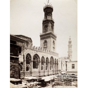 KAIR. Meczet sułtana al Nasira Muhammada ibn Qalawuna; fot. J.P. Sebah, lata 90. XIX w.; fot. sep …