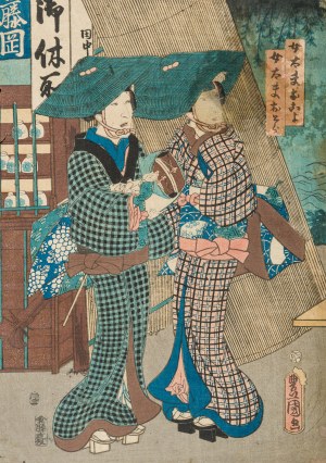 Utagawa Kunisada (1786 – 1865), Dwie kobiety, 1856
