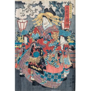 Utagawa Kunisada II (1823 – 1880), Kurtyzana, połowa XIX wieku