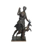 Ferdinand Barbedienne, Diana bogini łowów - wg kopii rzymskiej z Muzeum Luwr, XIX w.