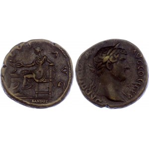 Roman Empire AE As 117 - 138 AD Hadrian, Official Restrike