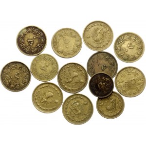 Iran Lot of 13 Coins 20th Century