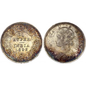 British India 1/4 Rupee 1893 C