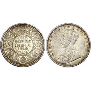 British India 1 Rupee 1918