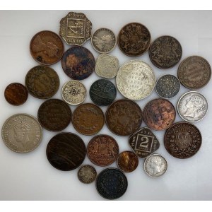 British India Nice Lot of 28 Coins 1803 - 1947