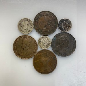 Hong Kong Lot of 7 Coins 1866 - 1923