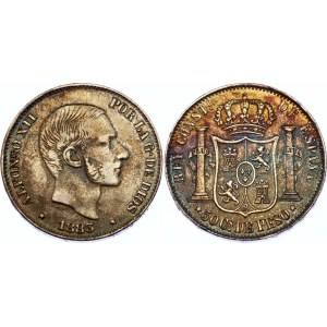 Philippines 50 Centimos de Peso 1883