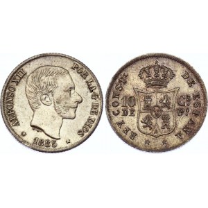 Philippines 10 Centimos de Peso 1885