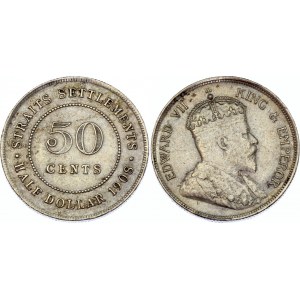 Straits Settlements 50 Cents 1908