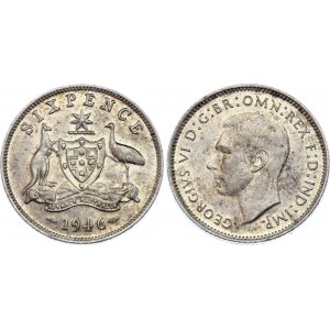 Australia 6 Pence 1946