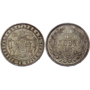 Bulgaria 5 Leva 1885