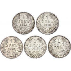 Bulgaria 5 x 1 Lev 1913