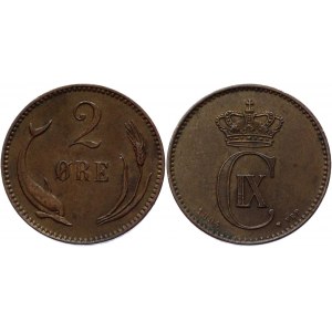 Denmark 2 Øre 1894 CS