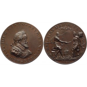 France Henri IV & Marie de Medici Bronze Medal 1604