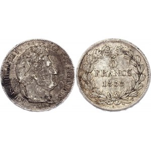 France 5 Francs 1838 W