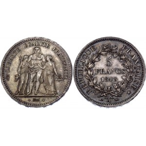 France 5 Francs 1848 A