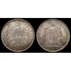 France 5 Francs 1873 A PCGS MS67 Top Grade