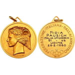 Italy Nidia Pausich Gold Medal 1960 Italian Basketball Federation