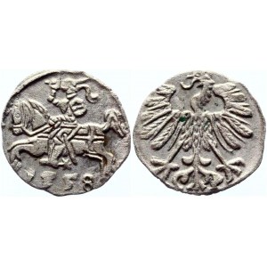 Lithuania Denar 1558 R2 Sigismund II Augustus