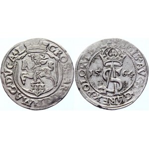 Lithuania 3 Groschen / Trojak 1564 R1 Sigismund II Augustus