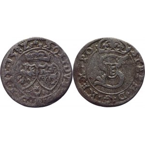 Lithuania Solidus / Szeląg 1582 Sigismund II Augustus