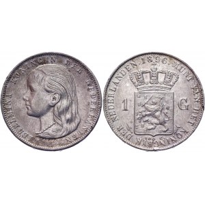 Netherlands 1 Gulden 1896 Rare