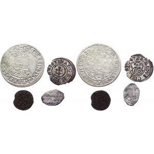 Poland Lot of 4 Coins 1521 - 1662