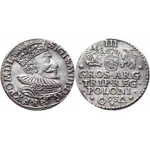 Poland 3 Groschen / Trojak 1593 Sigismund III Vasa