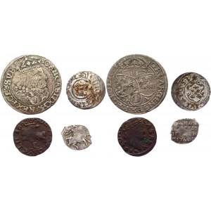 Poland Lot of 4 Coins 1600 - 1700