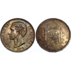 Spain 5 Pesetas 1875 (75) DEM