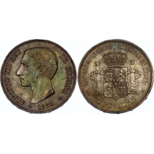 Spain 5 Pesetas 1876 (76) DEM