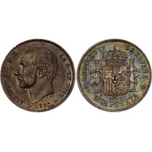 Spain 1 Peseta 1885 (86) MSM
