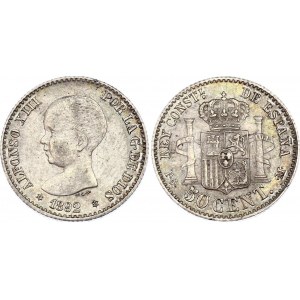 Spain 50 Centimos 1892 (92) PGM