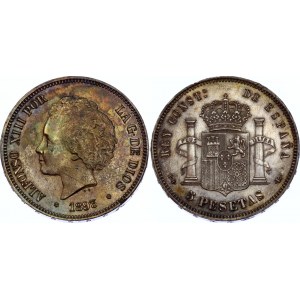 Spain 5 Pesetas 1893 (93) PGL