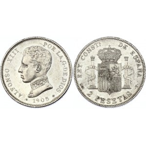 Spain 2 Pesetas 1905